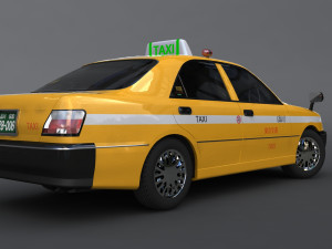 Tokyo taxi yellow Modelo 3D