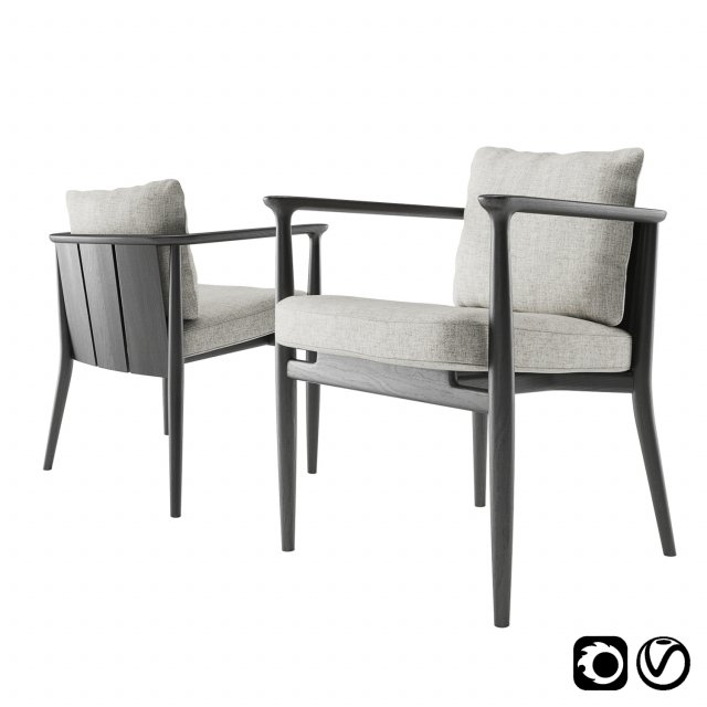 arne chair by casamilano 3D Model .c4d .max .obj .3ds .fbx .stl .blend 