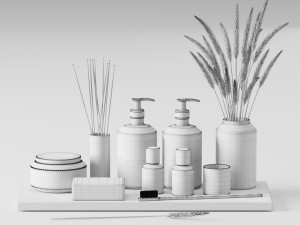 bathroom accessories set 01 3D-Modell