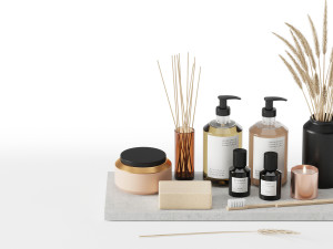 bathroom accessories set 01 3D-Modell