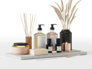 bathroom accessories set 01 3D-Modell