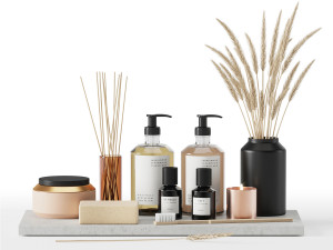bathroom accessories set 01 3D Model