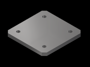 ilogic - structural base plate Modelo 3D
