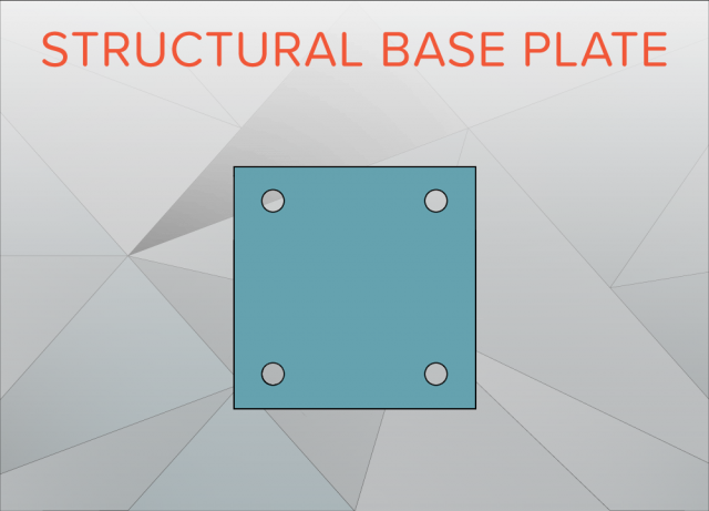 ilogic - structural base plate Modelo 3D .c4d .max .obj .3ds .fbx .stl .blend 