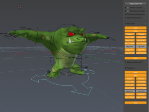 green monster rigged rigify Modèle 3D