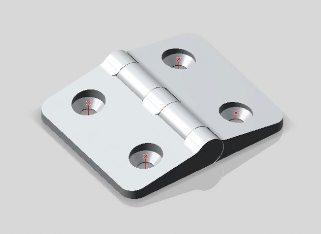 hinge 3d printable one piece Modello di stampa 3D .c4d .max .obj .3ds .fbx .stl .blend