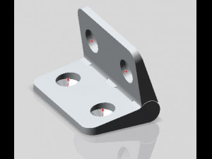 hinge 3d printable one piece Modello di stampa 3D