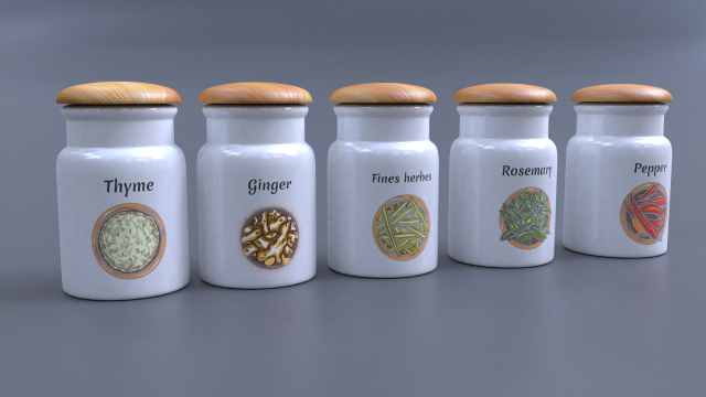 spices jar 3D मॉडल .c4d .max .obj .3ds .fbx .stl .blend 