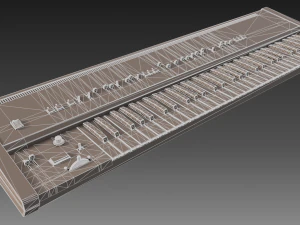 roland juno 6 synthesizer 3D Model