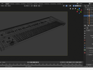 roland juno 6 synthesizer 3D मॉडल