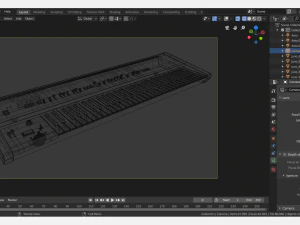roland juno 6 synthesizer 3D Model