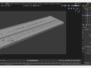 roland juno 6 synthesizer 3D Model