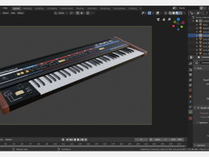roland juno 6 synthesizer 3D मॉडल