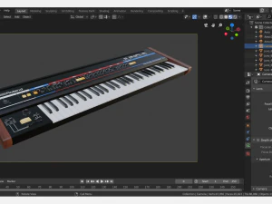 roland juno 6 synthesizer 3D Model