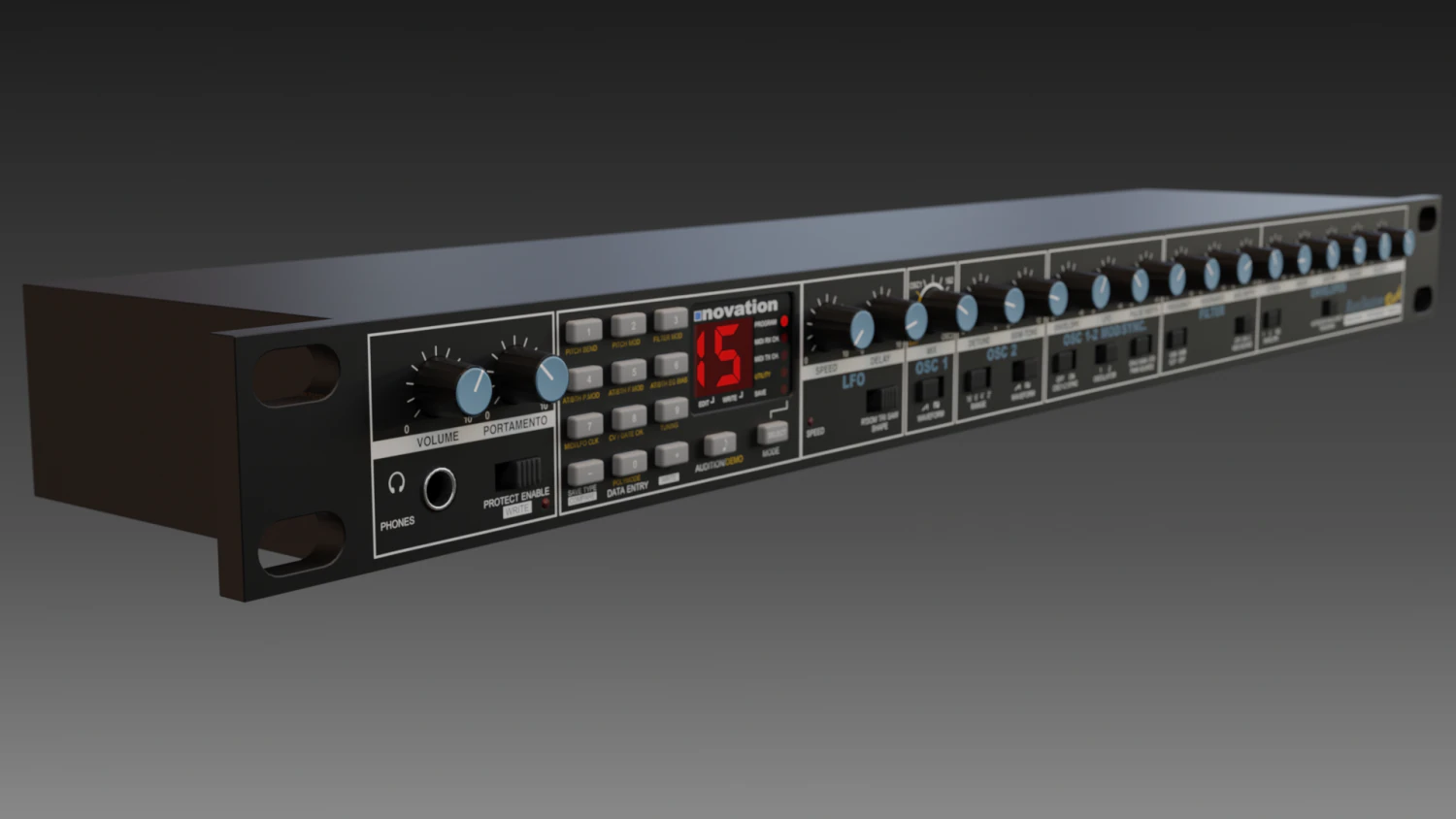 novation bassstation synthesizer 3D Model .c4d .max .obj .3ds .fbx .stl .blend 