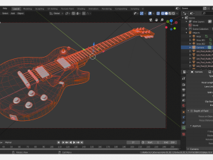 les paul guitar Modèle 3D