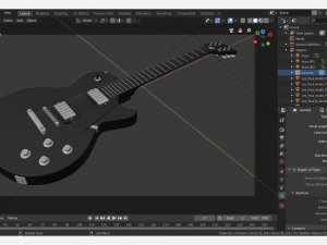 les paul guitar Modèle 3D