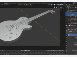 les paul guitar Modèle 3D
