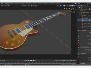 les paul guitar 3D Model