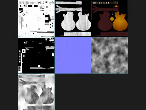 les paul guitar 3D Model