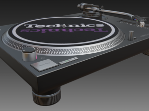 technics 1210 mk2 turntable Modèle 3D