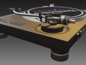 technics 1210 mk2 turntable Modèle 3D