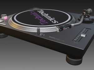 technics 1210 mk2 turntable Modèle 3D