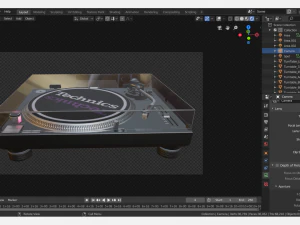 technics 1210 mk2 turntable 3D Model