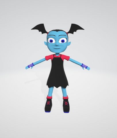 vampirina 3d rigged textured 3D 모델 .c4d .max .obj .3ds .fbx .stl .blend 
