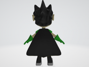 robin of teen titans go 3d rigged textured 3D 模型