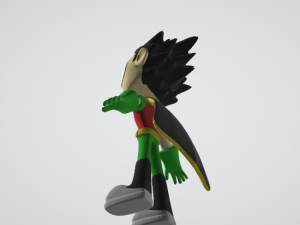 robin of teen titans go 3d rigged textured 3D 模型