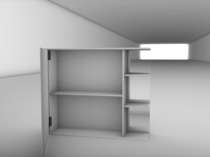 locker with mirror Modelo 3D