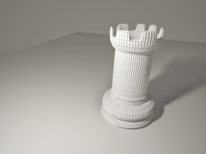 chess rook piece 3D 모델