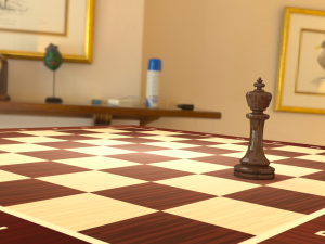 chess king piece Model 3D