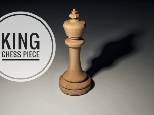 chess king piece 3D-Modell