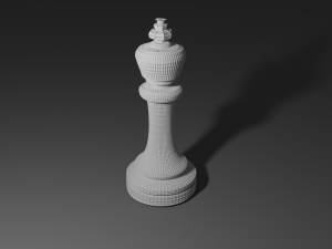 chess king piece Model 3D