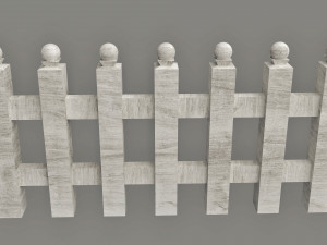 wooden fence pack 10 fences low poly 3D Model