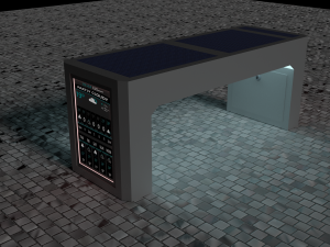 smart bench 3D 模型