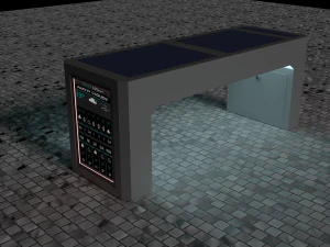 inteligentna ławka Model 3D