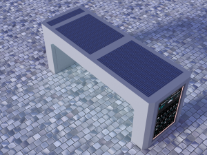 smart bench 3D 模型