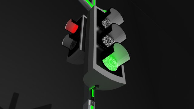 traffic lights with led 3D-Modell .c4d .max .obj .3ds .fbx .stl .blend 