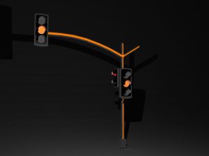 traffic lights with led 3D-Modell