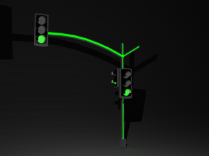 traffic lights with led 3D-Modell