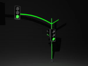 traffic lights with led 3D Model