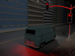 traffic lights with led 3D-Modell