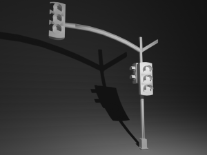 traffic lights with led 3D-Modell