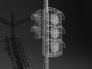 traffic lights with led 3D-Modell