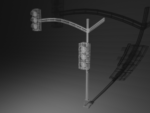 traffic lights with led 3D-Modell