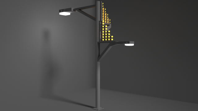 street lamp low-poly 3D Model .c4d .max .obj .3ds .fbx .stl .blend 