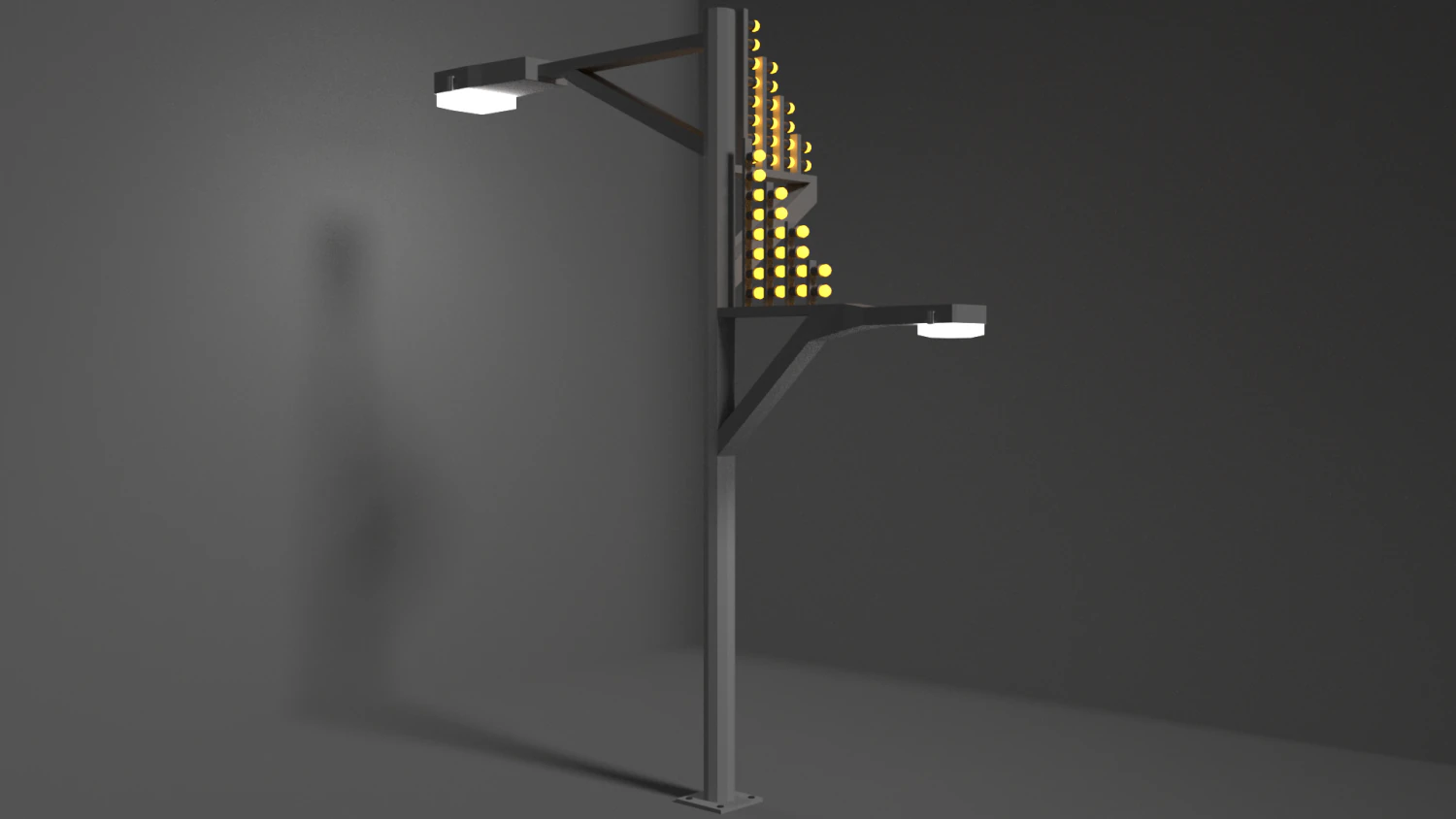 street lamp low-poly 3D Model .c4d .max .obj .3ds .fbx .stl .blend